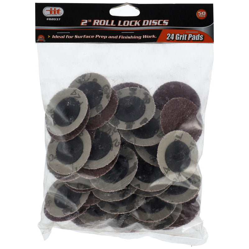 IIT 50pc 2'' ROLL LOCK DISC 24 GRIT