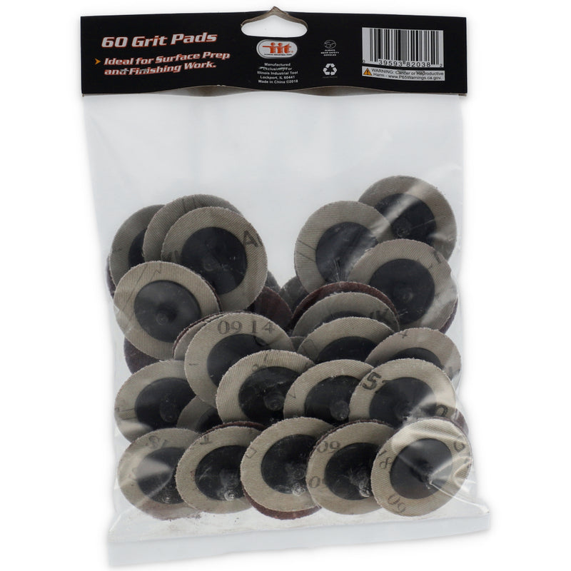 IIT 50pc 2'' ROLL LOCK DISC 60 GRIT