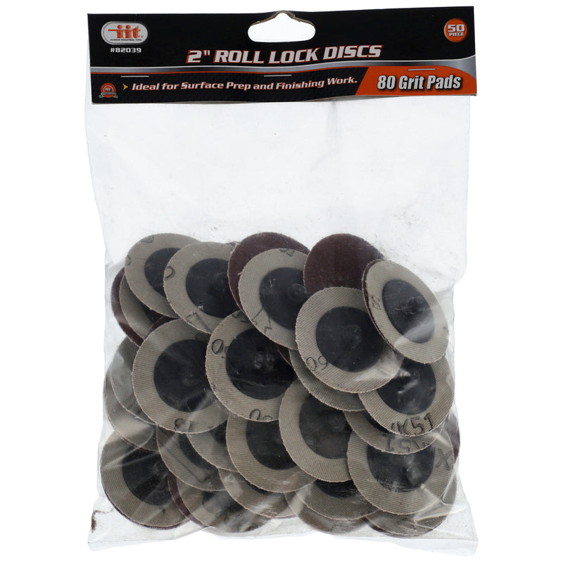 82039-IIT 50pc 2'' ROLL LOCK DISC 80 GRIT