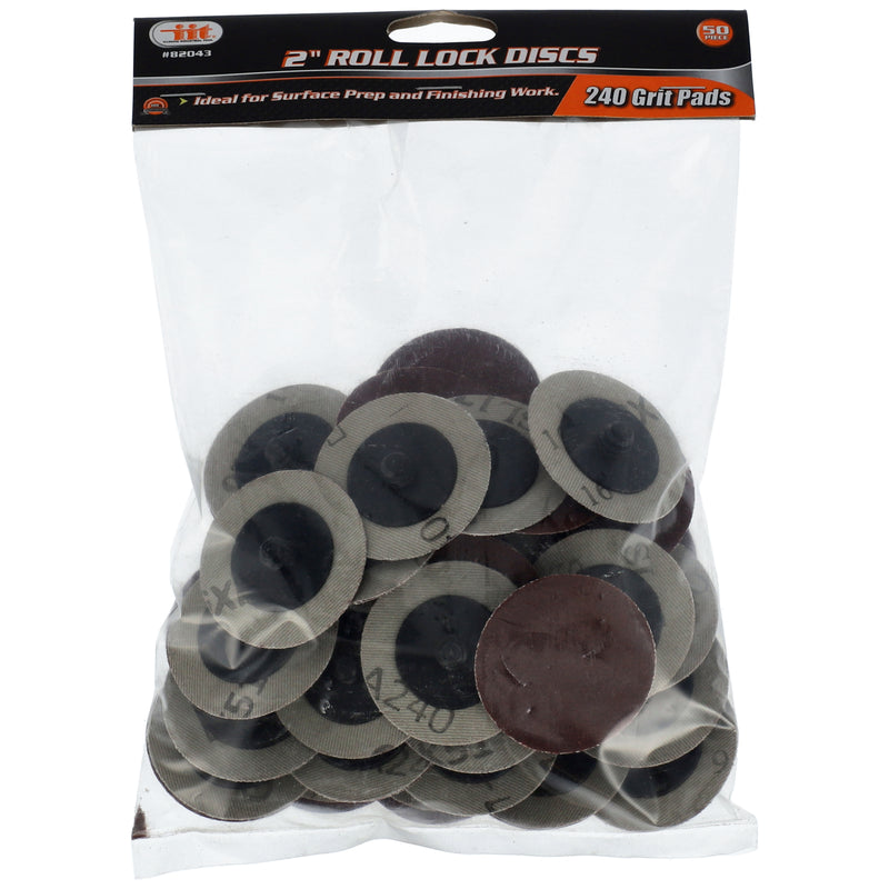 IIT 50pc 2'' ROLL LOCK DISC 240GRIT