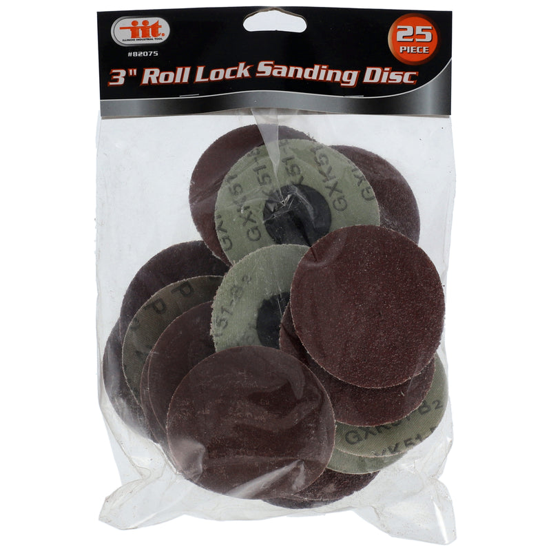 IIT 25pc 3'' ROLL LOCK SANDING DISC