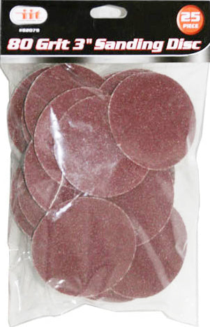 IIT 25pc 80 GRIT 3'' SANDING DISC