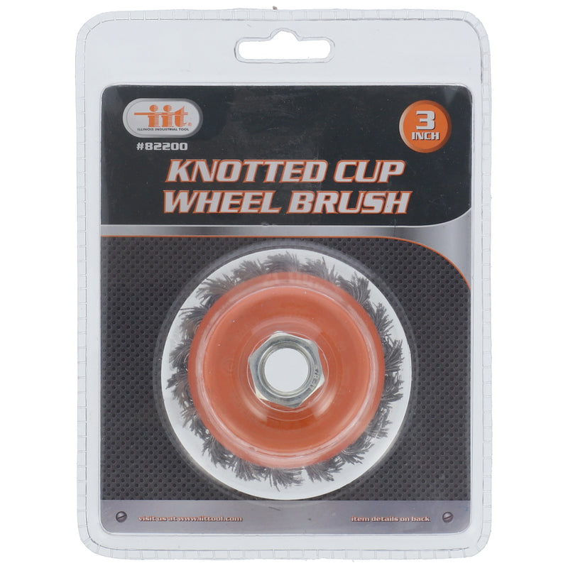 IIT 3'' KNOTTED CUP WIRE WHEEL BRUSH