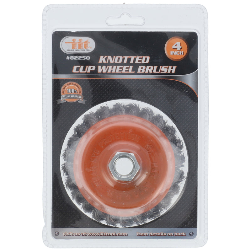 IIT 4'' KNOTTED WIRE CUP 5/8x11 NC