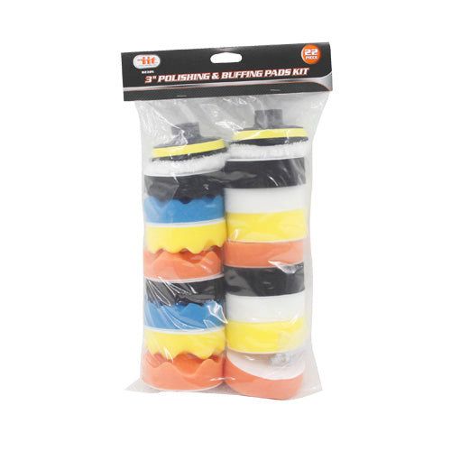 IIT 22PC 3'' HOOK & LOOP FOAM POLISHING KIT