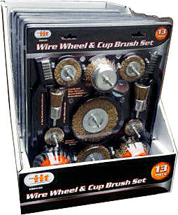 IIT 13pc WIRE WHEEL & BRUSH SET
