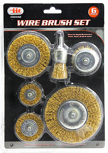 IIT 6pc WIRE WHEEL SET 1/4'' SHANK