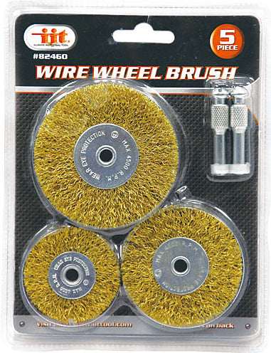 IIT 5pc BRASS WIRE WHEEL BRUSH SET