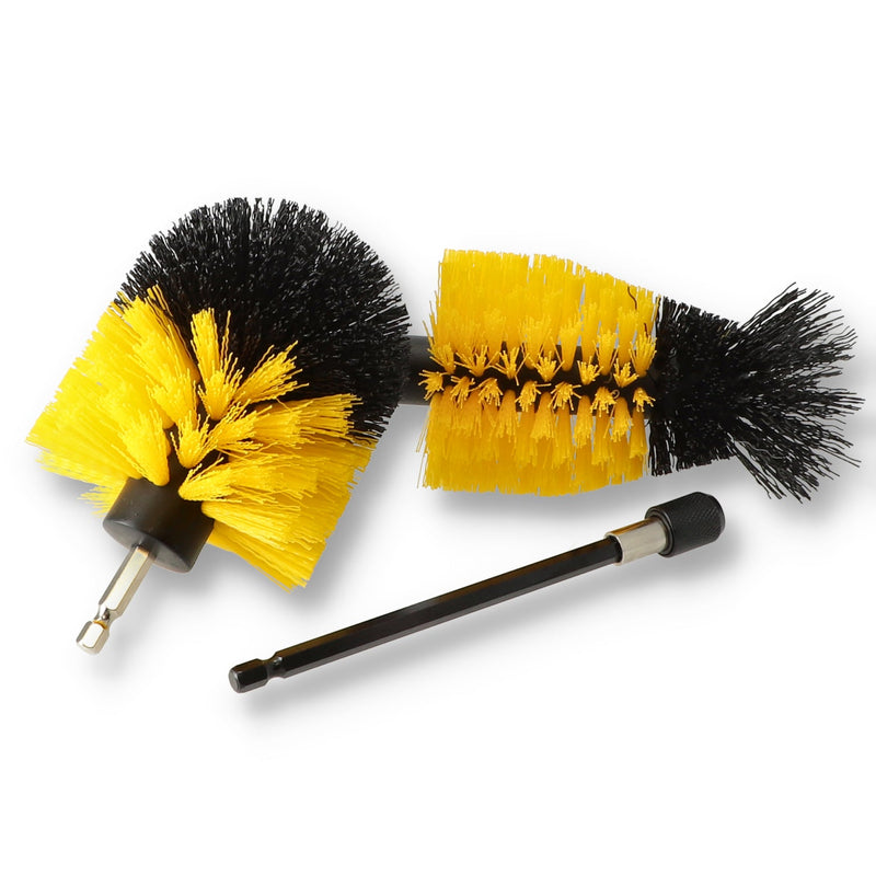 IIT 3PC CAR CLEANING DRILL BRUSH SET WITH 1/4'' MANDREL