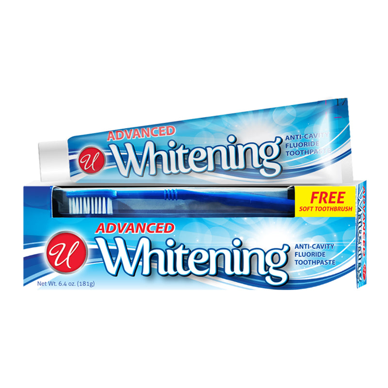 6.4oz WHITENING TOOTHPASTE & TOOTHBRUSH