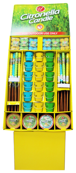CITRONELLA CANDLE FLOOR DISPLAY