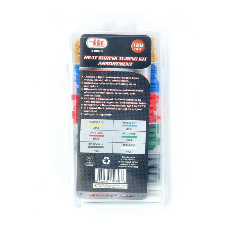 IIT IIT 120PC HEAT SHRINK TUBING KIT ASSORTMENT