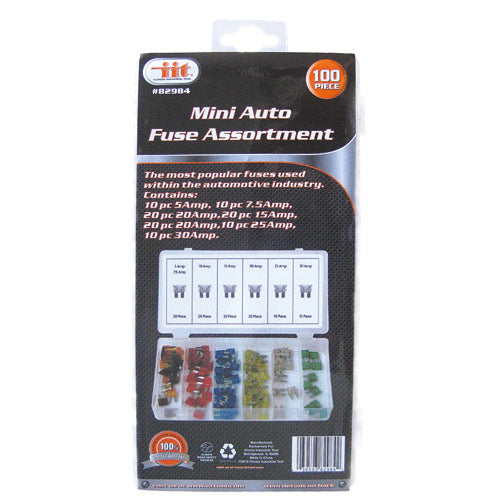IIT 100PC MINI AUTO FUSE ASSORTMENT