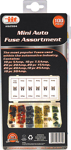 IIT 100PC MINI AUTO FUSE ASSORTMENT