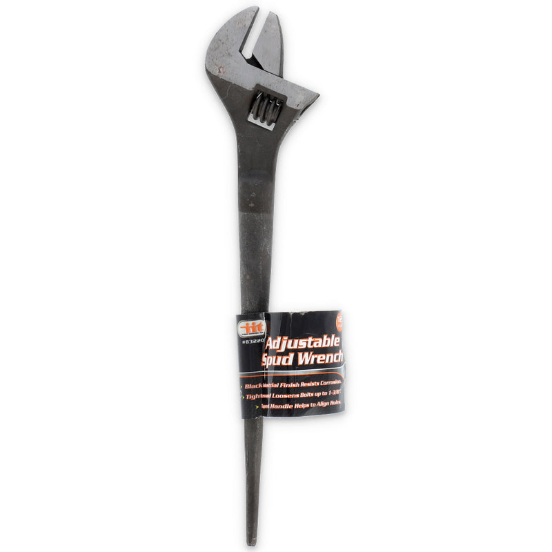 IIT 12'' ADJUSTABLE SPUD WRENCH