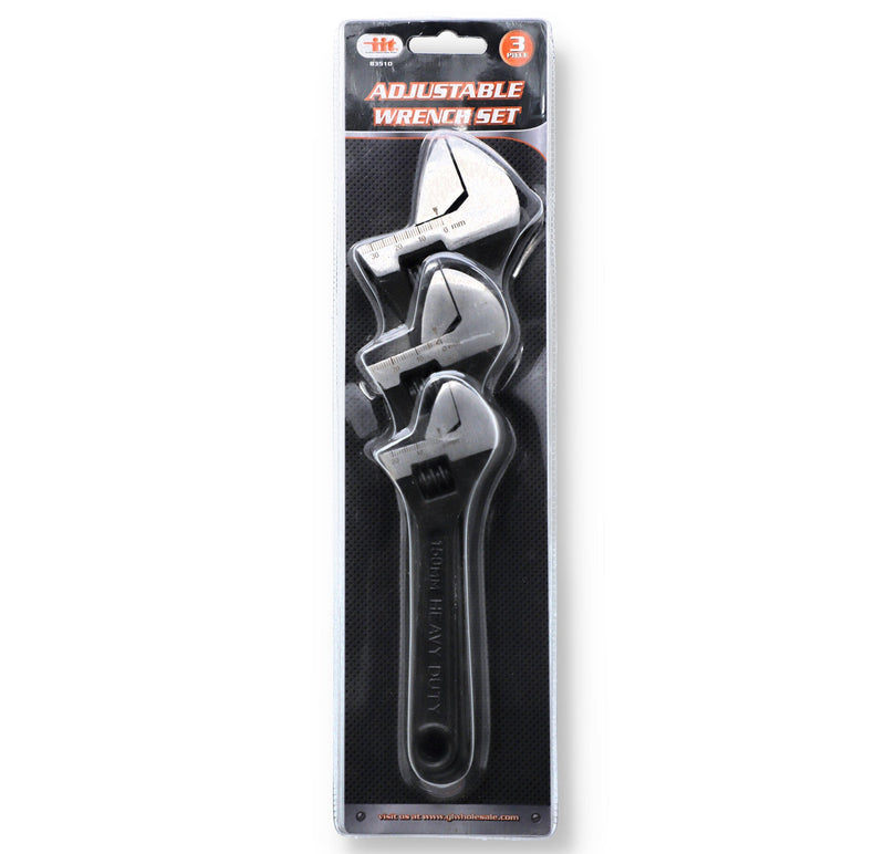 IIT 3pc ADJUSTABLE WRENCH BLACK FINISH