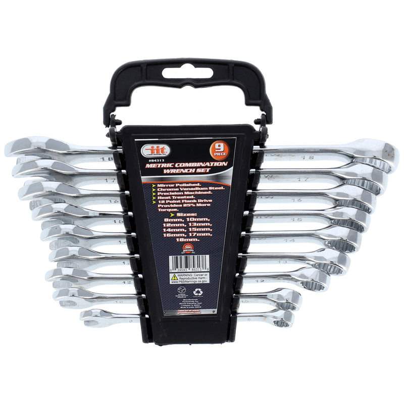 IIT 9pc COMBO WRENCH METRIC 8-18mm