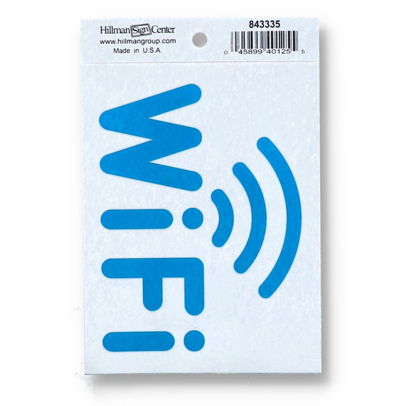 HILLMAN 4x6'' VINYL WIFI SIGN SELF-ADHESIVE