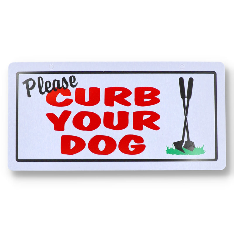 HILLMAN 5x10'' VINYL SIGN PLESAE CURB YOUR DOG