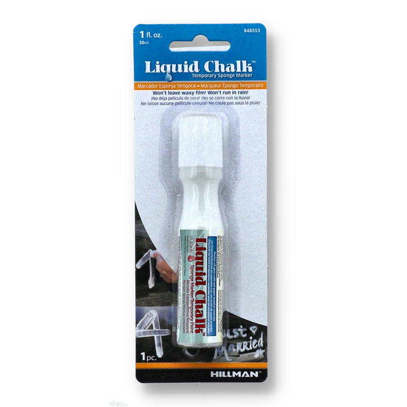 HILLMAN 1OZ WHITE LIQUID CHALK SPONGE MARKER