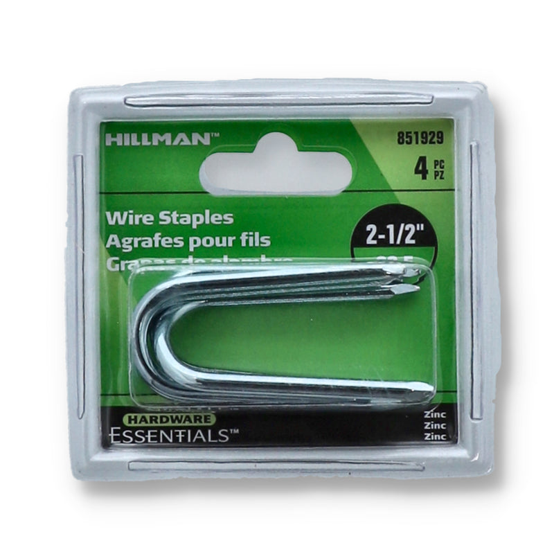 HILLMAN 4PC 2-1/2'' WIRE STAPLES ZINC