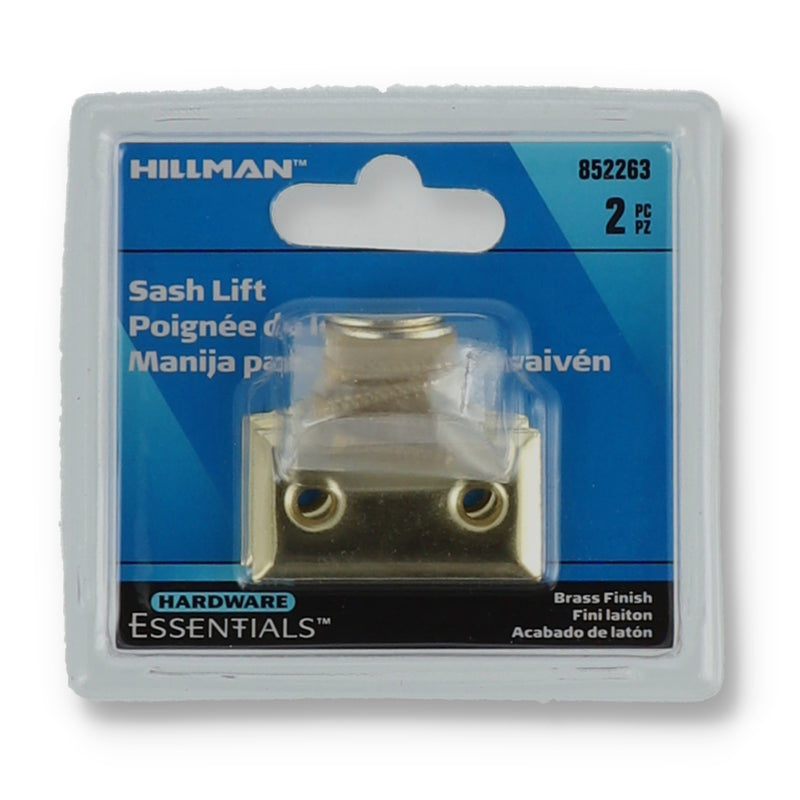 HILLMAN 2PC SASH LIFT BRASS FINISH