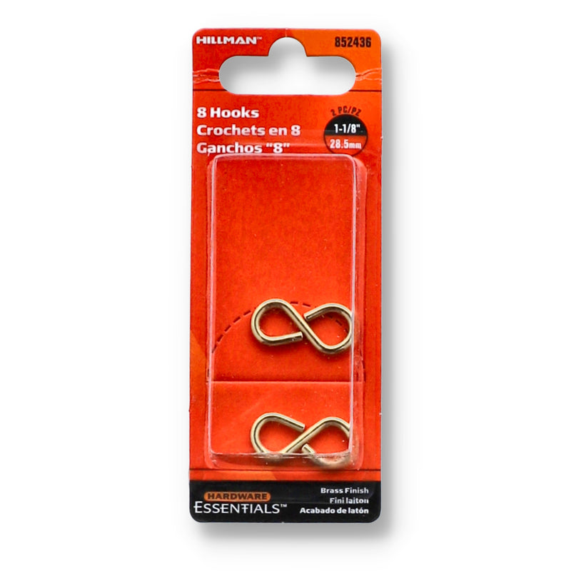 HILLMAN 2PK FIGURE 8 HOOK 1-1/8''