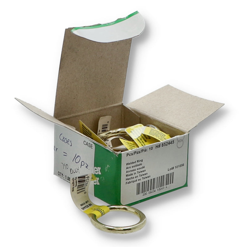 852445H-HILLMAN SOLID BRASS WELDED RING #8x1'' BULK + UPC