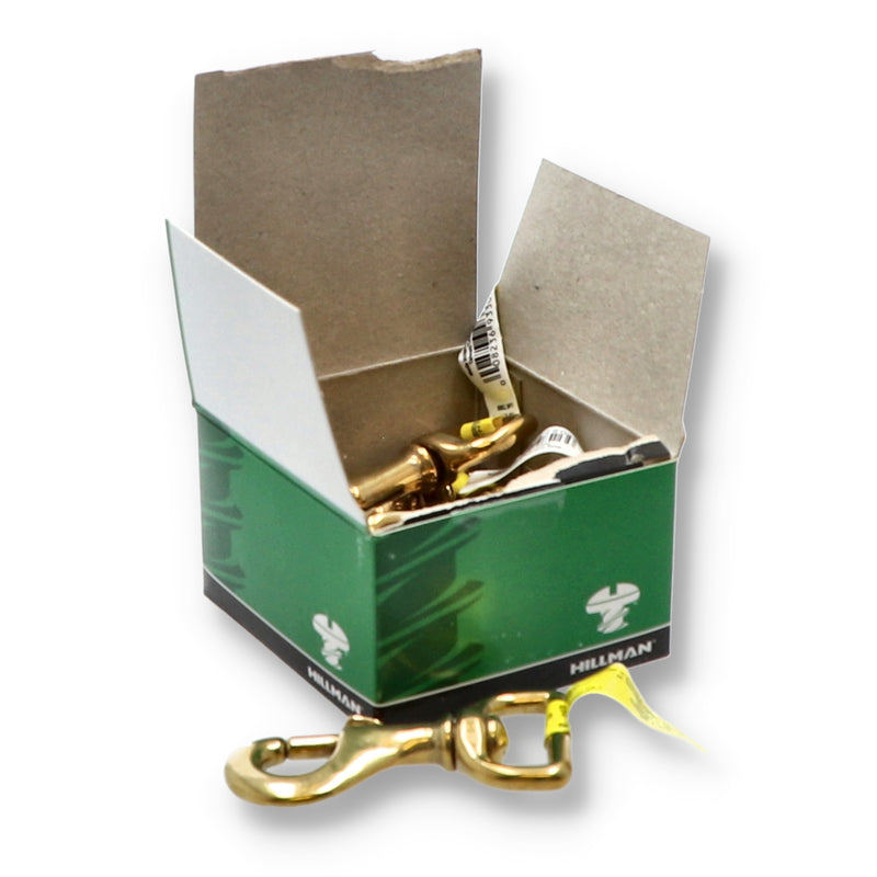 HILLMAN SOLID BRASS STRAP SWIVEL BOLT SNAP 1x3''