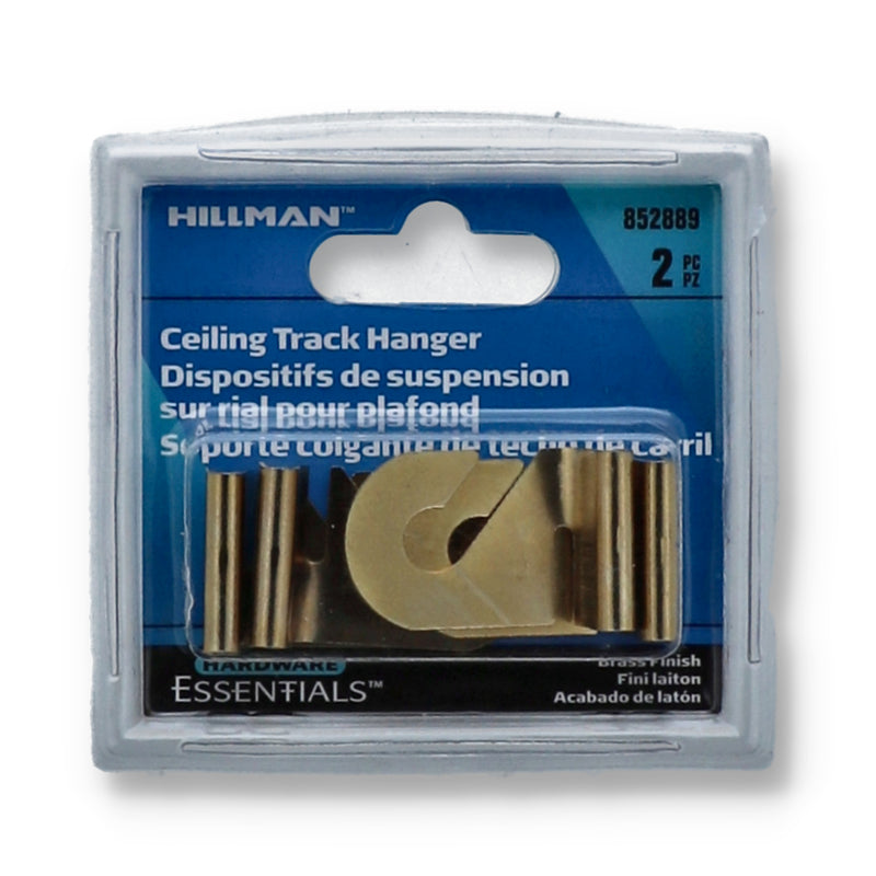 HILLMAN 2PK BRASS CEILING TRACK HANGERS