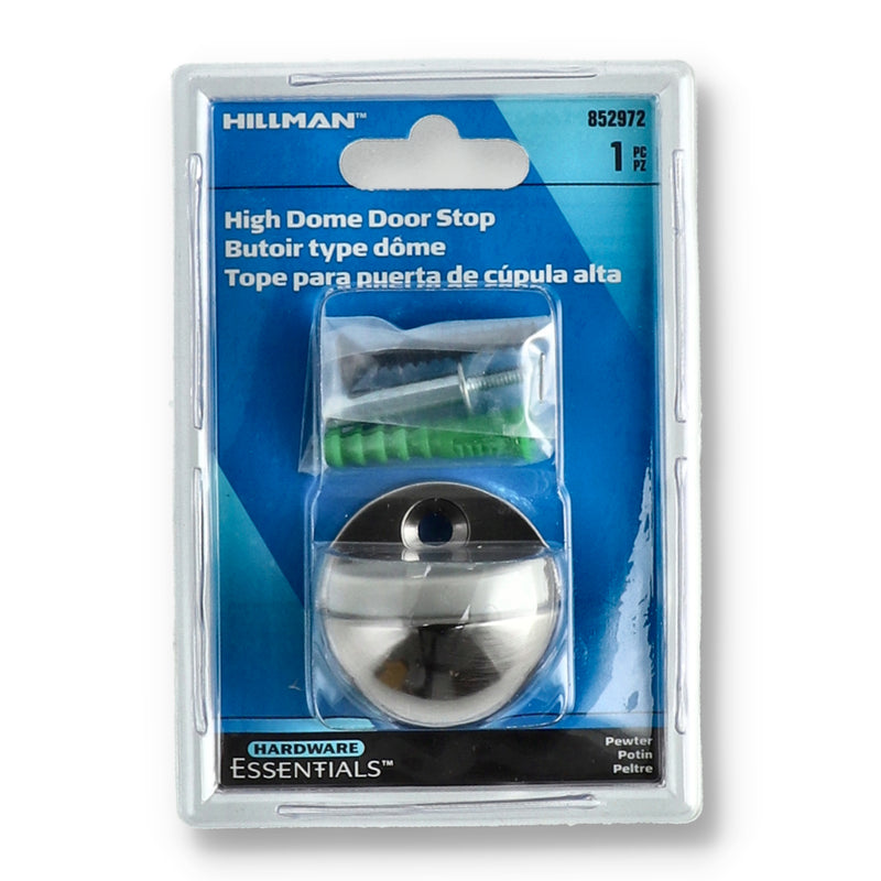 HILLMAN HI DOME DOOR STOP SET PEWTER