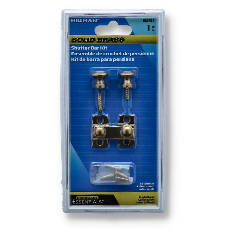 HILLMAN SOLID BRASS SHUTTER BAR KIT