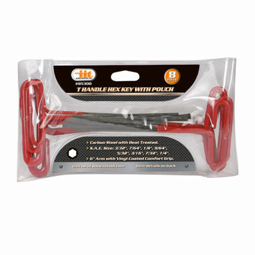 IIT 8pc T HANDLE HEX KEY WITH POUCH