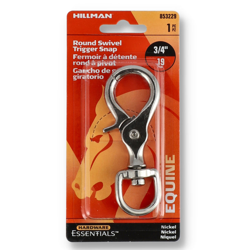 HILLMAN 3/4'' NICKEL ROUND SWIVEL TRIGGER SNAP