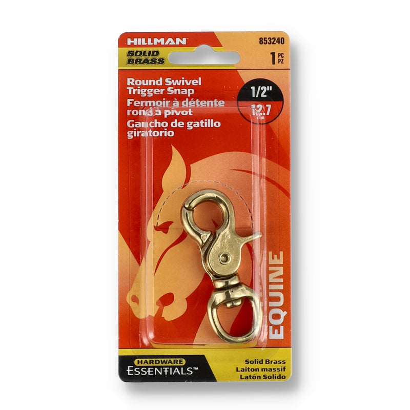 HILLMAN 1/2'' SOLID BRASS ROUND SWIVEL TRIGGER SNAP