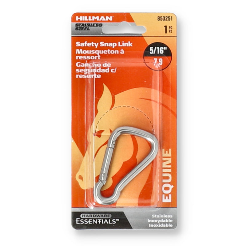 HILLMAN 5/16'' STAINLESS SAFETY SNAP LINK