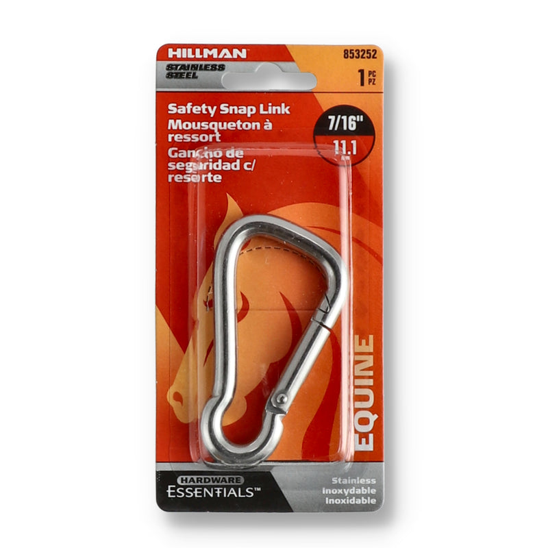 HILLMAN 7/16'' STAINLESS STEEL SAFETY SNAP LINK