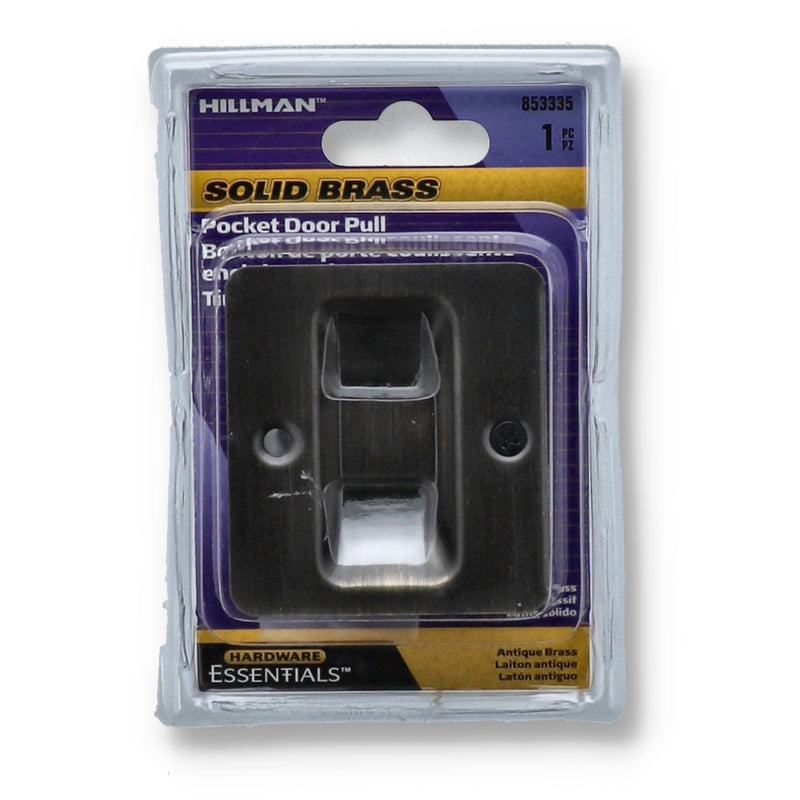HILLMAN SOLID BRASS POCKET DOOR PULL