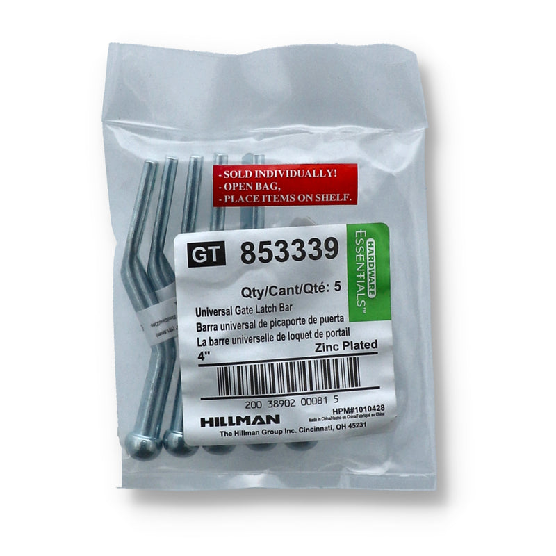 UNIVERSAL GA LATCH BAR ZINC PLATED BULK & UPC