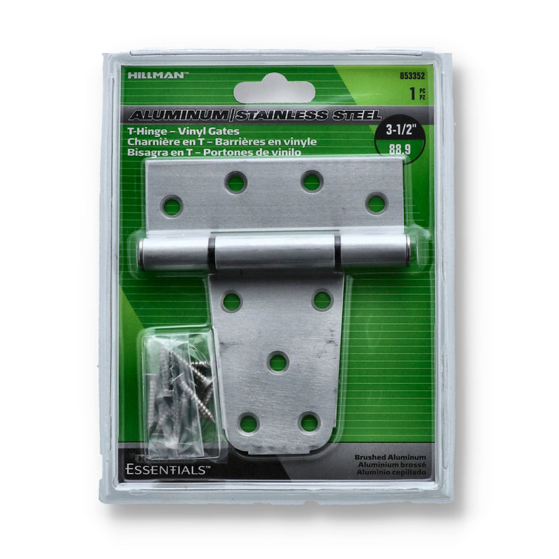 HILLMAN 3-1/2'' VINYL GATE T HINGE ALUMINUM-STAINLESS