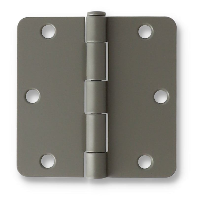 HILLMAN 3-1/2'' DOOR HINGE SET 1/4'' ROUND CORNERS BULK & UPC