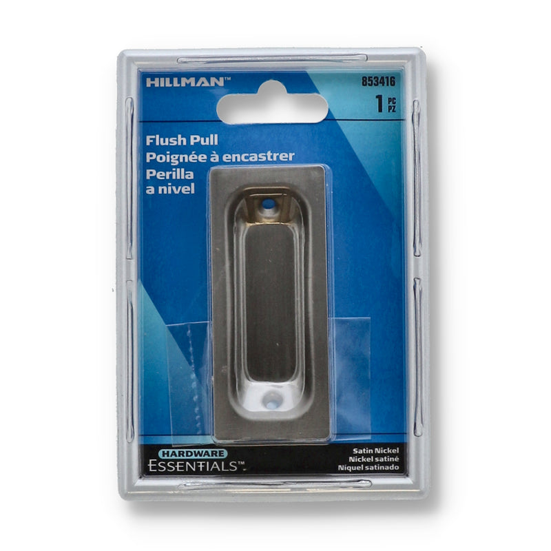 HILLMAN FLUSH PULL SATIN NICKEL