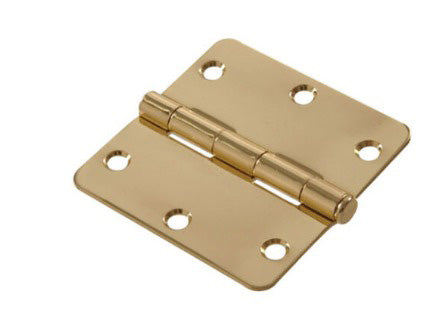 HILLMAN 3-1/2'' BRASS HINGE 1/4'' ROUND CORNER BULK & UPC