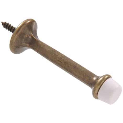 HILLMAN 2PK 3'' RIGID DOOR STOPS ANTIQUE BRASS
