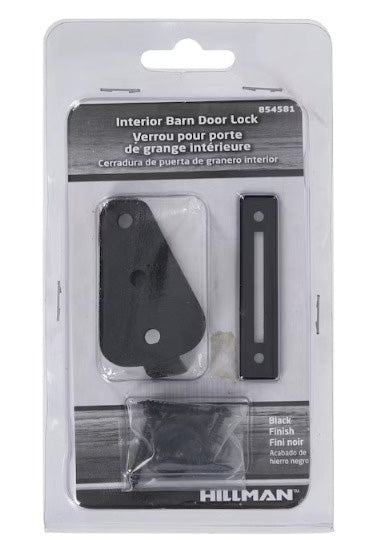 HILLMAN INTERIOR BARN DOOR LOCK BLACK