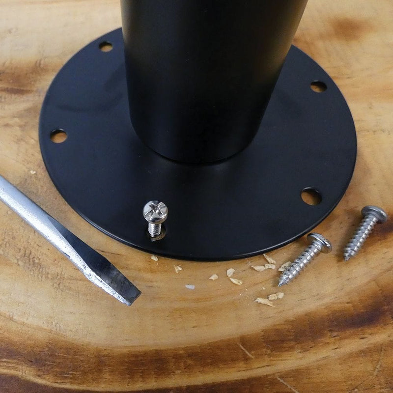 27'' BLACK METAL FIXED LEGS 2'' DIAMETER