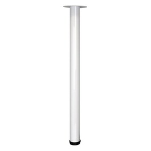 27'' WHITE METAL FIXED LEGS 2'' DIAMETER