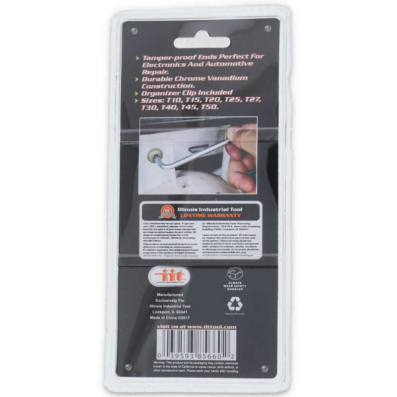 IIT 9pc L TAMPER PROOF STAR KEY SET