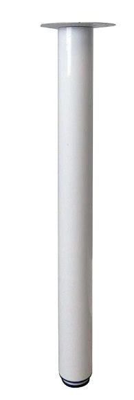 27'' WHITE METAL ADJUSTABLE LEG 2'' DIAMETER