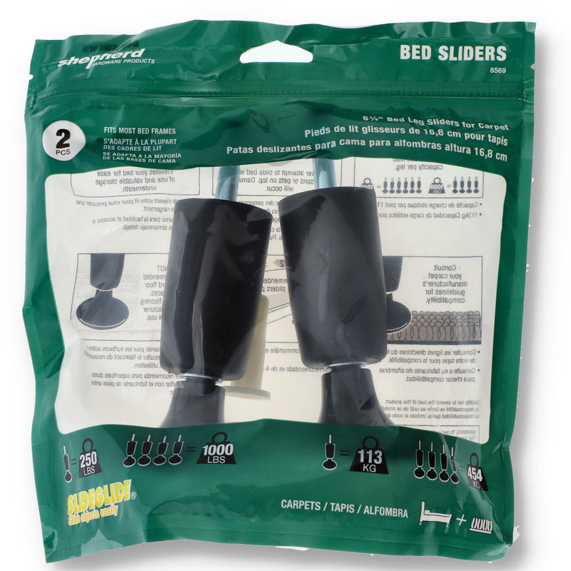 SHEPHERD 2PC 6-5/8'' BED SLIDERS FOR CARPET